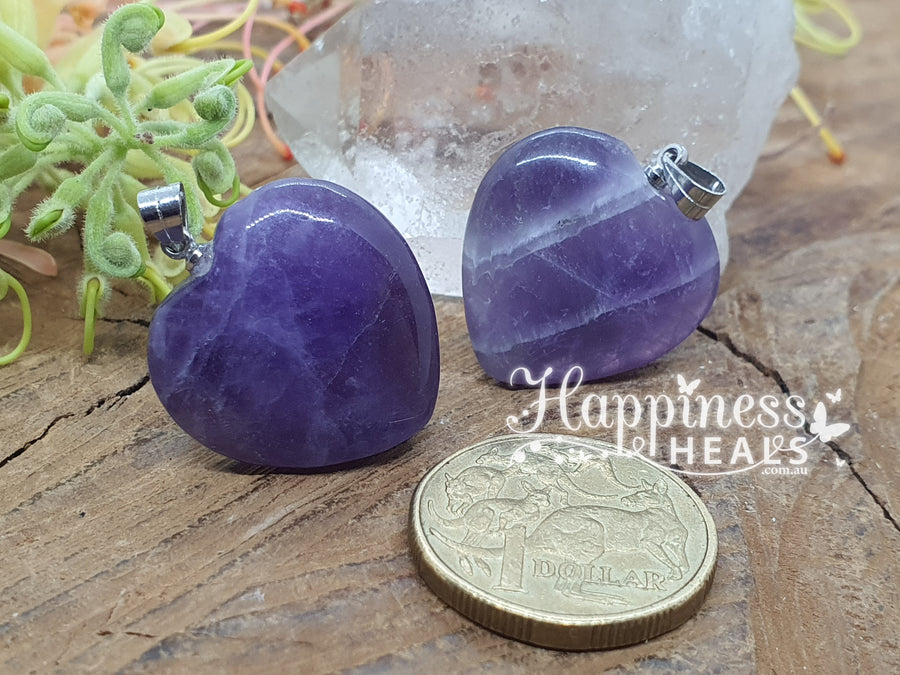 Amethyst Heart Pendant