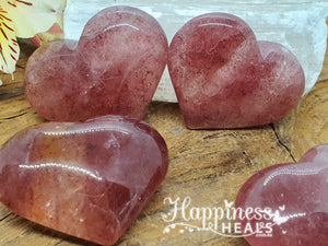 Strawberry Quartz Hearts