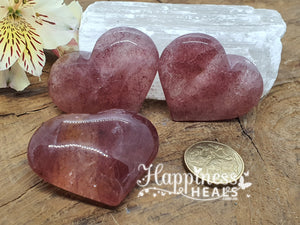 Strawberry Quartz Hearts