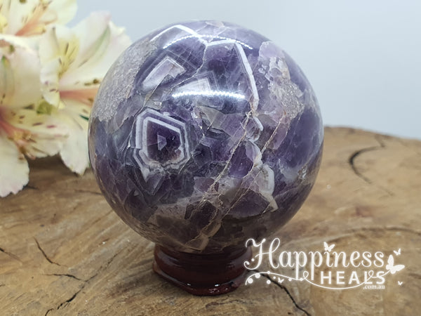 Chevron Amethyst Sphere