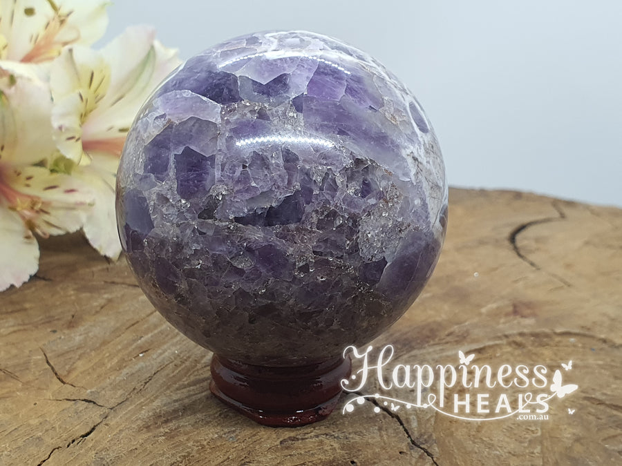 Chevron Amethyst Sphere