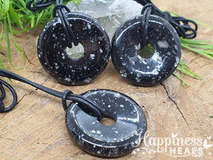 Black Galaxy Obsidian Donut