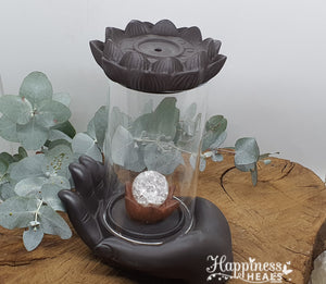 Backflow Fountain - Lotus & Hand - LED
