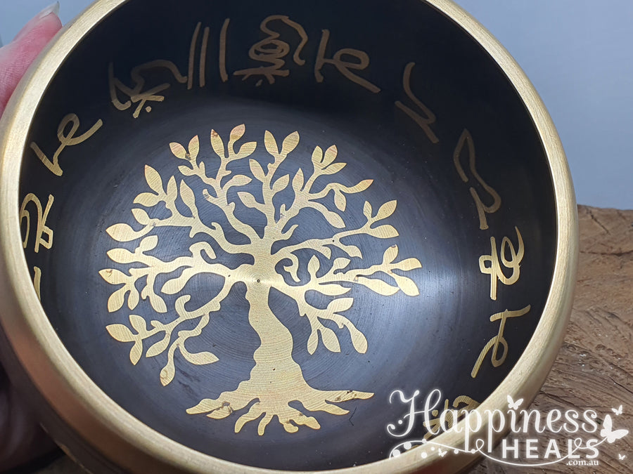 Cuenco Cantor Tibetano Mantra Bronce Antiguo -15cm