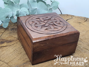 Carved Wooden Box - Celtic Knot