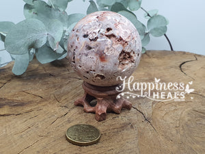 Pink Crazy Lace Agate Sphere