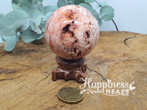 Pink Crazy Lace Agate Sphere