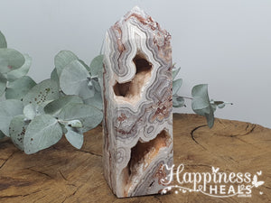 Pink Crazy Lace Agate Tower