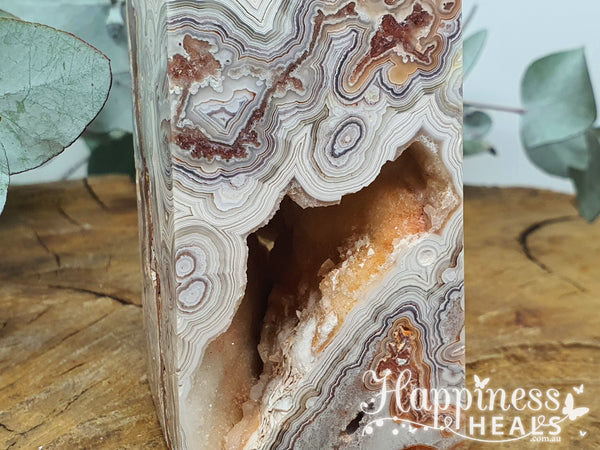 Pink Crazy Lace Agate Tower