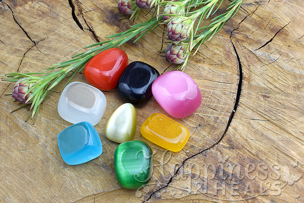 ✨ Cats Eye Tumbled Stones – A Vibrant Touch of Luck & Positivity! ✨