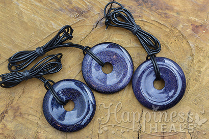Blue Goldstone Donut - 40mm