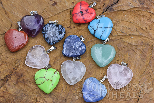 Crystal Heart Pendants