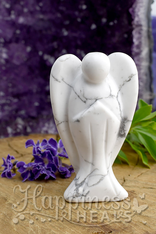 White Howlite Angel