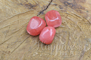 Cherry Quartz (Tumbled) green dot