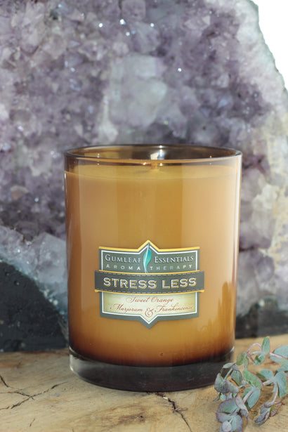 Gumleaf Essentials Artisan Candles - Stress Less - An aroma designed to gently sedate and calm the mind, helping to promote a sense of comfort and harmony.